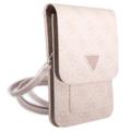 Guess 4G Triangle Logo Smartphone Shoulder Bag - Pink