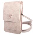 Guess 4G Triangle Logo Smartphone Shoulder Bag - Pink