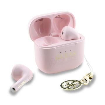 Guess Charm True Wireless Earphones with Glossy Effect & Classic Logo Print