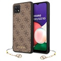 Guess Charms Collection 4G Samsung Galaxy A22 5G Case - Brown
