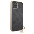 Guess Charms Collection 4G iPhone 12/12 Pro Case - Grey