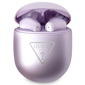 Guess GUTWST82TRU Triangle Logo TWS Earphones - Purple