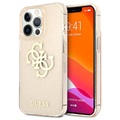 Guess Glitter 4G Big Logo iPhone 13 Pro Max Hybrid Case - Gold