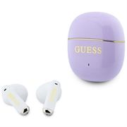 Guess Gold Line Glossy Classic Logo TWS Wireless Earphones - Purple