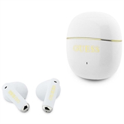 Guess Gold Line Glossy Classic Logo TWS Wireless Earphones - White