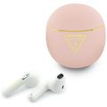 Guess Gold Line Triangle True Wireless Earphones with Charging Case - Pink