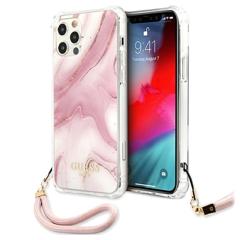 Guess Marble Collection Iphone 12 Pro Max Case With Hand Strap Guess Marble Collection Iphone 12 Pro Max Case With Hand Strap