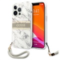Guess Marble Collection iPhone 13 Pro Max Case with Hand Strap