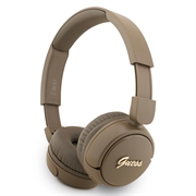 Guess Metal Logo Script Bluetooth 5.3 On-Ear Headphones - Brown