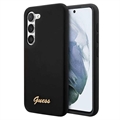 Guess Metal Logo Samsung Galaxy S23 5G Silicone Case - Black