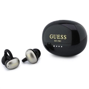 Guess Metallic Finish Classic Logo OWS Wireless Earphones - Black
