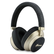 Guess PU 4G Gold Script Metal Logo ENC Wireless Earphones - Black