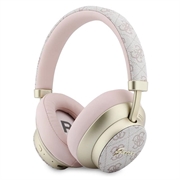 Guess PU 4G Gold Script Metal Logo ENC Wireless Earphones - Pink