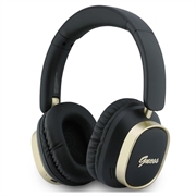 Guess Rectangle Metal Script Logo ENC Wireless Headphones - Black
