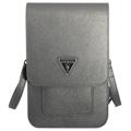 Guess Saffiano Triangle Logo Shoulder Bag - Grey