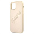 Guess Saffiano Vintage Script iPhone 12/12 Pro Case - Gold