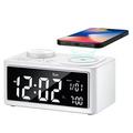 H7 Multifunctional Alarm Clock / Bluetooth Speaker with USB/Wireless Charging - White