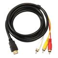 HDMI to 3 RCA Video/Audio Adapter Cable - 1.5m