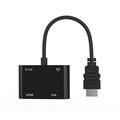 HDMI to HDMI and VGA Adapter with Micro USB Port for Power and 3.5mm Audio Jack