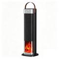 HQ30-300B 2000W PTC Ceramic Tower Heater with 3D Flame Effect - Black