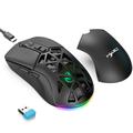 HXSJ T26 RGB Backlit Wireless Mouse / Bluetooth Mouse 4800 DPI - Black