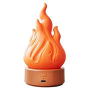 HZ-K03A LED Flame-Effect Night Light with Timer - Orange
