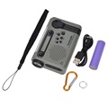 HanRongDa HRD-900 Camping Radio with Flashlight and SOS Alarm - Green