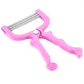 Handheld Facial Hair Removal Stainless Steel Roller - Pink