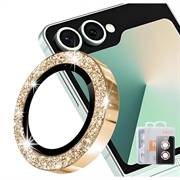 Samsung Galaxy Z Flip8 Hat Prince Glitter Camera Lens Protector - Gold