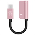 Hat Prince HC-13 USB-C / 3.5mm & Type-C Audio Adapter - Rose Gold