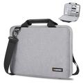 Haweel 14" MacBook bag with practical accessory compartment and carrying strap - Grey