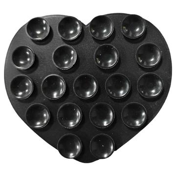 Heart-Shaped Adhesive Silicone Suction Cup Phone Holder