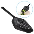 Heat Resistant Large Kitchen Scoop Colander - Black