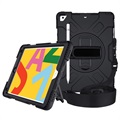 iPad 10.2 2019/2020/2021 Heavy Duty 360 Case with Hand Strap - Black