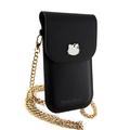 Hello Kitty HKOWBPGHDLMK Metal Logo Chain Universal Case - Black