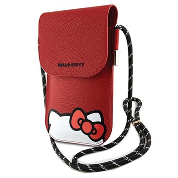 Hello Kitty HKOWBPSCKER Universal Case with Strap - Hiding Kitty - Red