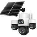 Hi2-Solar 4G 4-Lens Solar Security Camera - White