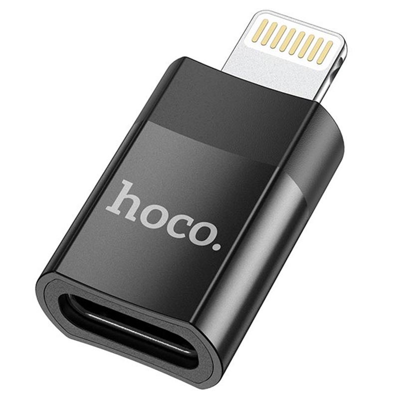 Hoco UA17 Lightning/USB-C Adapter - USB 2.0, 5V/2A - Black