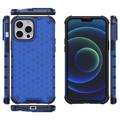 Honeycomb Armored iPhone 14 Pro Hybrid Case - Blue