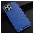 Honeycomb Armored iPhone 14 Pro Hybrid Case - Blue