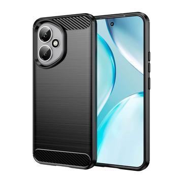 Honor 400 Brushed TPU Case - Carbon Fiber - Black