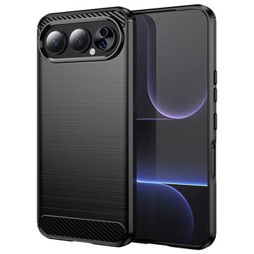 Honor 500 Brushed TPU Case - Carbon Fiber