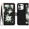 Honor 600 Smart Floral Wallet Case with Card Slots