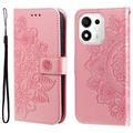 Honor 600 Smart Mandala Wallet Case with Wrist Strap - Pink