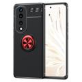 Honor 70 Pro Magnet Ring Grip / Kickstand Case - Red / Black