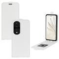 Honor 70 Vertical Flip Case with Card Slot - White