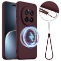 Honor Magic7 Pro Liquid Silicone Case - MagSafe Compatible - Wine Red