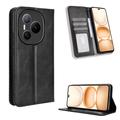 Honor Power Retro Wallet Case with Magnetic Closure - Black