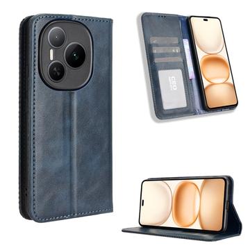 Honor Power Retro Wallet Case with Magnetic Closure - Blue