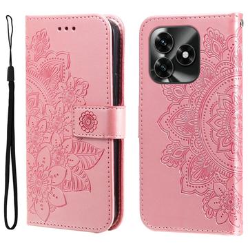 Honor X5c Plus Mandala Series Wallet Case - Pink